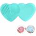 Makeup Brush Silicone Heart-Shaped Makeup Brush Cleaning Brush Heart-Shaped Egg Brush Cleaning Tool Beauty Brush(Green) - Buy Online on GoSupps.com