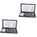FOMIYES 2 Sets Eyebrow Powder Set Eyebrow Brush Eyebrow Makeup Cosmetic Eyebrow Stickers Eyebrow Pencil