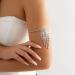 Xerling Small Rhinestone Tassel Arm Bracelets | Stretchable Silver Crystal Armlet for Women | Bridal & Wedding Jewelry - Buy Online on GoSupps.com
