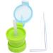 Spill Proof Water Bottle Straw Cap Portable SodaWater Bottle Twist Cover Cap with Straw for Children Adults - Buy Online on GoSupps.com