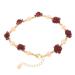 COLLBATH Bracelet The Girlfriend Birthday Flower Bracelet Alloy Miss Red Rose Wrist Chain