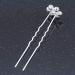 Bridal/Wedding/Prom/Party Set Of 6 Clear Austrian Crystal Daisy Flower Hair Pins In Silver Tone - Buy Online on GoSupps.com