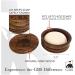 G.B.S Dark Wood Shaving Soap Bowl with Lid, Natural Shaving Soap and Sandalwood Pre-Shave Oil Set - Buy Online on GoSupps.com