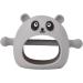 Likthione 2-in-1 Silicone Baby Teething Toy for 0-6 Months - Grey, Dual Language Education - Dust Proof Chew Toy and Soothing Pacifier - Buy Online on GoSupps.com