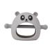 Likthione Early Wood Never Drop Baby Teething Toy for 0 6 Month Dust Proof Infants Chew Toys Soothing Pacifier 2 in 1 Silicone Hand Teether for Babies 6 Profiles of Dual Language Education Grey One Size