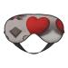 Romantic Reds Heart Print Double-Sided Eye Mask Soft and Light Blocking for Enhancing Sleep Quality