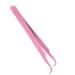 Gaweb Tweezers  Stainless Steel False Eyelashes Home Tool Bend Straight Lashes Applicator Clip - Pink Bend Bend Pink