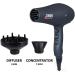 Jinri 1875W Professional Ionic Salon Hair Dryer - Lightweight Corded 2 Speed & 3 Heat Settings with Cool Button Concentrator Diffuser & Styling Pik Comb - International Shipping Available - Buy Online on GoSupps.com