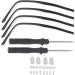 Universal Glasses Accessories Kit - Healeeved 8 Sets Replacement Brackets Screwdriver Metal Legs & Arms - Black Frame for Men & Women - Buy Online on GoSupps.com