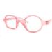 GEMSeven Retro Leopard Irregular Frame Square Round Reading Glasses for Elderly - Pink +1.5 | Stylish & Comfortable eyewear for Better Vision - Buy Online on GoSupps.com