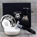 Classic Men's Shaving Set | Pure Black Badger Brush DE Safety Razor Stand Bowl & Soap | International Shipping Available - Buy Online on GoSupps.com