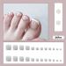 Timmoko Press On Toenails - 24Pcs French White Short Fake Nails for Women and Girls - Buy Online on GoSupps.com