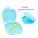 Set of 2 EvaGO Orthodontic Dental Retainer Cases for Denture Storage, Light Blue with Vent Holes - Buy Online on GoSupps.com