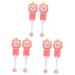 Ipetboom 6 STK children's toothbrush with soft bristle travel toothbrush. Beautiful children's toothbrush teeth cute bear children's toothbrush children's toothbrushes Sch ttgut Reisen Kieselgel Rosa