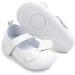LACOFIA Baby Girls Mary Jane Flats - Infant Anti-Slip First Walking Shoes - Size 3 UK Child - White - Buy Online on GoSupps.com
