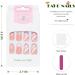 Vatocu Christmas False Nails - Short Red Press On Nails with Snowflakes, Elk, Snowman Designs (24pcs) for Women and Girls - Buy Online on GoSupps.com