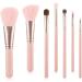 7-Piece Makeup Brush Set - Angular Blush Fan Brush Smudge Brush Flat Brush - Lip Liner CONCEALER BLUSHER Lip Gloss Eyebrow Pencil FOUNDATION Eye Shadow - Pink and White - Lady's Beauty Makeup - Buy Online on GoSupps.com