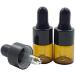 Vasana 12 Mini-Mounted Stone Glass Drip Bottles - 2ml Black Rubber Cap for Cosmetics Perfume Travel & Makeup - Buy Online on GoSupps.com