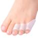 Unisex Solid Silicone Toe Corrector Gel Straightener Hammer Pair Foot 1 Separator Sports OIt484 One Size White