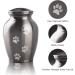 PCS Memorial Pet Cremation Urn for Dogs and Cats Ashes - Engraved Paws - Silver Vertical Design - Small (0-45lbs) - Buy Online on GoSupps.com