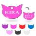 Ibera Gifts - Katzenmarks Katzkopf personalized with engraving for small to large cats - Plaque collar name tag medallion dog brand engraved fuchsia