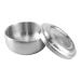 GYOTUU Stainless Steel Shaving Bowl with Lid 4.3" for Men Round Metal Multipurpose Bowl for Shaving Soap and Cream