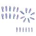 Srutueo 24Pcs Colorful Ballet False Nails DIY Manicure Glitter Nails European and American Wear Nail Patch