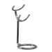 Fenteer Shaving Brush Stand Holder Men Shaving Brush Hanger Storage Holder Organizer for Barber Shower Home Dark Silver
