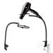 360 Degree Rotating Hair Dryer Stand Holder Blow Dryer Stand with Clamp Mount Adjustable Aluminum Alloy Hair Dryer Stand Support for Home Indoor