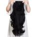 Premium Black 11# Hair Extensions for Women - 61cm Long Corrugated Clip-In - Japanese Kan Kalion Synthetic Fibers - 210g - Buy Online on GoSupps.com