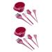 MAGICLULU 2 Sets Hairdressing Tool Professional Blender Mixology Kit Hair Coloring Tool Diy Hair Coloring Kit Pro Tools Hair Coloring Stirrer Hair Coloring Bowl Diy Hair Dye Abs Red Brush