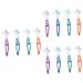 Minkissy 12 STK toothbrush cleaning brushes for the household Simple prosthesis brush equipment wrong teeth false teeth prosthesis cleaning brush dentures portable detergent detergent