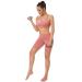 Blouse Casual Pots Sleeveless Tanks Shoulder Solid Women Yoga Cold Lace Bustiers Strong Hold Pink S