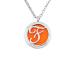 Letter F Monogram Initial Aromatherapy Essential Oil Diffuser Necklace Locket Perfume Pendant with Refill Pads