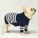 Fitwarm Small Blue Striped Knitted Dog Sweater - Thermal Turtleneck Pet Coat for Winter - Small Dog Boy Girl Cat Apparel - Buy Online on GoSupps.com