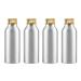 Zeoabsy 4 pieces 100 ml of empty round silver aluminum bottle with aluminum screw lid gold 100ml screw bottles made of aluminum for filling for cosmetics essences olar bathroom hotel travel 100ml gold