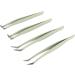 4-Piece Eyelash Extension Tweezers Set | 45 Volume & 75 Bent Tweezers in Stainless Steel Box | Ideal for Salon & Home Use - Buy Online on GoSupps.com