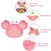 Vicloon Silicone Suction Plate for Toddlers - Non Slip Baby Weaning Plate - Pink - Buy Online on GoSupps.com
