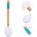 SOLUSTRE Dry Brush Body Lotion Back Applicator with Sponge for Exfoliating | Reach Handle for Shower Bath | Back Scratcher | Skin Care Tool - Buy Online on GoSupps.com