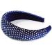 Retro Thicken Padded Velvet Diamante Wide Chunky Hair Band/HeadBand/Alice Band in Blue - Buy Online on GoSupps.com