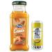 Yoga Pesca e Mandorla Lot de 24 jus de fruits avec p che et amande Boisson rafra chissante sans alcool Bouteille en verre jetable de 200 ml + 1 bo te de th glac San Benedetto au citron sans sucre