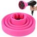 Haomeeduo Diffusor attachment silicone hair dryer diffuser foldable curls hair dryer attachment diffusor hair dryer hairstone diffuser traveler pink curly hair diffuser attachment for most hair dryers