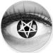 Funnylene colored contact lens pentagram black white star + container - 2 -pack 12 monthly lenses soft motif lenses without strength free container - perfect for Halloween carnival carnival carnival