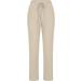 Casual Summer Cotton Linen Pants for Women - Drawstring Elastic Waist Trousers in Medium Beige - Buy Online on GoSupps.com
