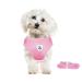Meioro dog harness with leash reflecting soft padded dogs dishes-active adjustable breast harness for small medium-sized puppy cat-black vest (pink L-breast: 41-46cm) L-breast: 41-46cm pink