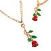 VALICLUD Necklaces Gold 1pc Gold Chain Necklaces Rose Pendant Necklace Vintage Necklace Rose Chain European and Flower Necklace