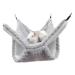 Small Animal Hammock Ferret Sugar Glider Double Layer Bed Cage Warm Plush Hanging Hammock Bed Hideaway for Hamster Guinea Pig Rat Ferret Chinchilla (Grey)