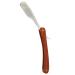 WNSC Razor Holder Hair Cutting Styling Razor Holder Rosewood Handle for Men for Barber(S79-15 matte silver)
