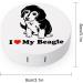 I Love My Beagle Round Case For Contact Lens Kit Storage Box with Mirror Printed - Buy Online on GoSupps.com
