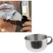 Oshhni Premium Stainless Steel Shaving Mug and Brush Set for Men's Grooming - Buy Online on GoSupps.com